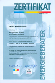 Energieberater Zertifikat Minden, Paul Gärtner